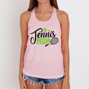 Tennis Mom Gift For Tennis Playing Mom Gift Tennis Gift Women's Knotted Racerback Tank