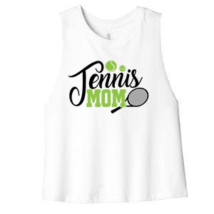 Tennis Mom Gift For Tennis Playing Mom Gift Tennis Gift Women's Racerback Cropped Tank