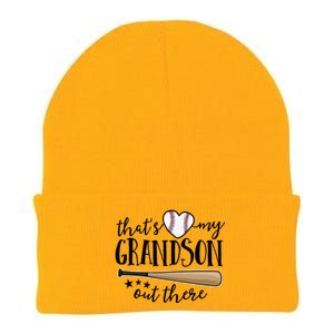 That's My Grandson Out There Baseball Knit Cap Winter Beanie