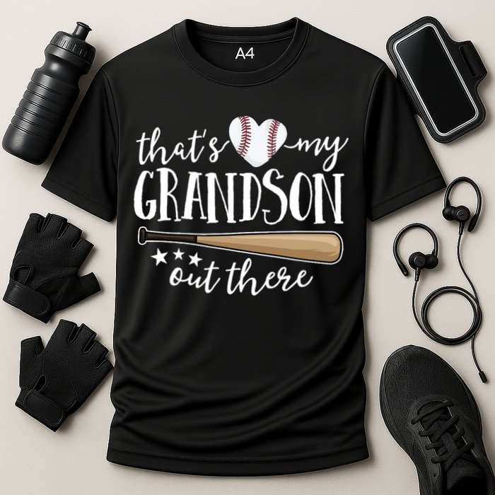 That's My Grandson Out There Baseball Cooling Performance Crew T-Shirt
