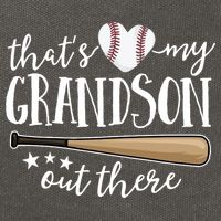 That's My Grandson Out There Baseball Cotton Canvas Backpack