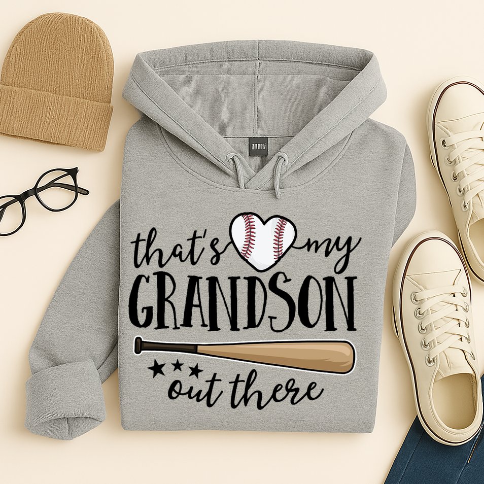 That's My Grandson Out There Baseball Hoodie