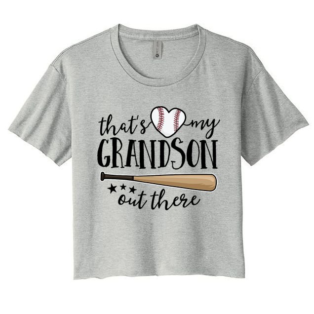 That's My Grandson Out There Baseball Crop Top