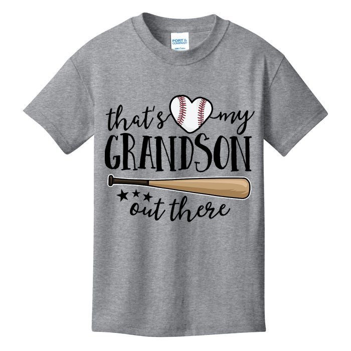 That's My Grandson Out There Baseball Kids T-Shirt