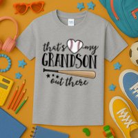 That's My Grandson Out There Baseball Kids T-Shirt