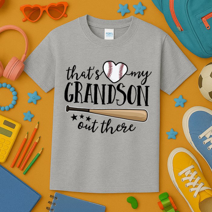 That's My Grandson Out There Baseball Kids T-Shirt