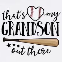 That's My Grandson Out There Baseball Garment-Dyed Sweatshirt