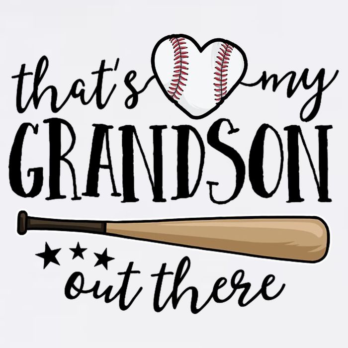 That's My Grandson Out There Baseball Garment-Dyed Sweatshirt