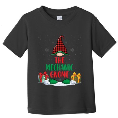 The Mechanic Gnome Xmas Holiday Auto Repairman Christmas Toddler T-Shirt