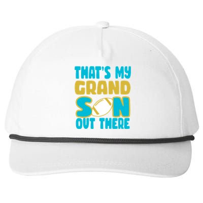 That's My Grandson Out There Football Snapback Five-Panel Rope Hat