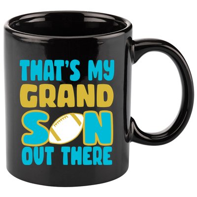 That's My Grandson Out There Football 11oz C Handle Ceramic Mug