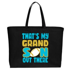 That's My Grandson Out There Football Cotton Canvas Jumbo Tote