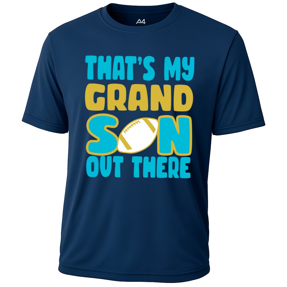 That's My Grandson Out There Football Cooling Performance Crew T-Shirt