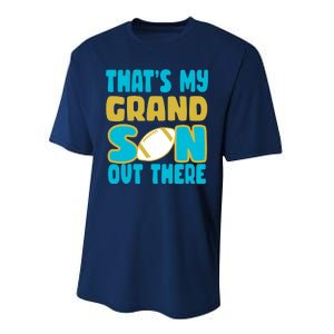 That's My Grandson Out There Football Performance Sprint T-Shirt