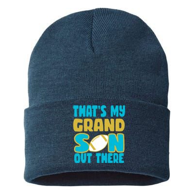 That's My Grandson Out There Football Sustainable Knit Beanie