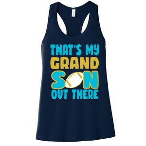 That's My Grandson Out There Football Women's Racerback Tank