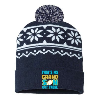 That's My Grandson Out There Football USA-Made Snowflake Beanie