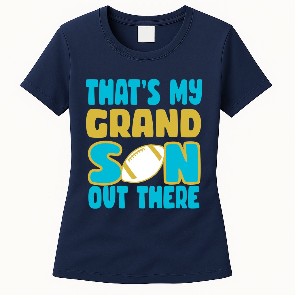 That's My Grandson Out There Football Womens T-Shirt