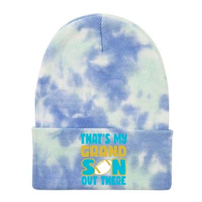 That's My Grandson Out There Football Tie Dye 12in Knit Beanie