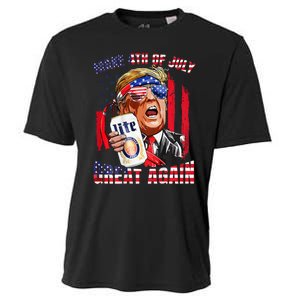 Trump Make Great Again Drinking Beer Cooling Performance Crew T-Shirt