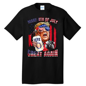 Trump Make Great Again Drinking Beer Tall T-Shirt