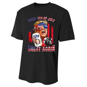 Trump Make Great Again Drinking Beer Performance Sprint T-Shirt