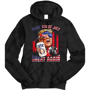 Trump Make Great Again Drinking Beer Tie Dye Hoodie