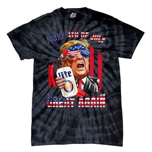 Trump Make Great Again Drinking Beer Tie-Dye T-Shirt