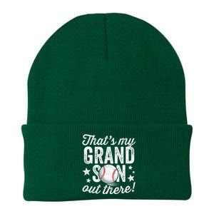 Thats My Grandson Out There Baseball Grandma Knit Cap Winter Beanie