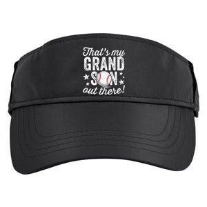 Thats My Grandson Out There Baseball Grandma Adult Drive Performance Visor