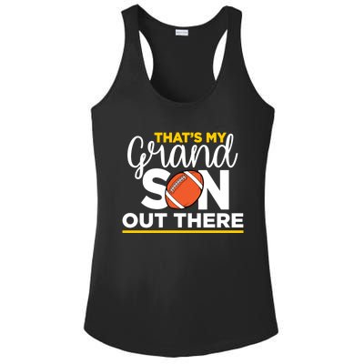 That's My Grandson Out There Football Grandma Ladies PosiCharge Competitor Racerback Tank