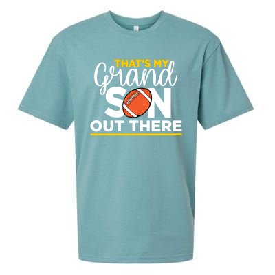 That's My Grandson Out There Football Grandma Sueded Cloud Jersey T-Shirt