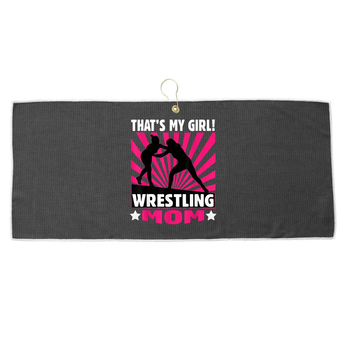That's My Girl Girls Wrestling Wrestling Mom Large Microfiber Waffle Golf Towel