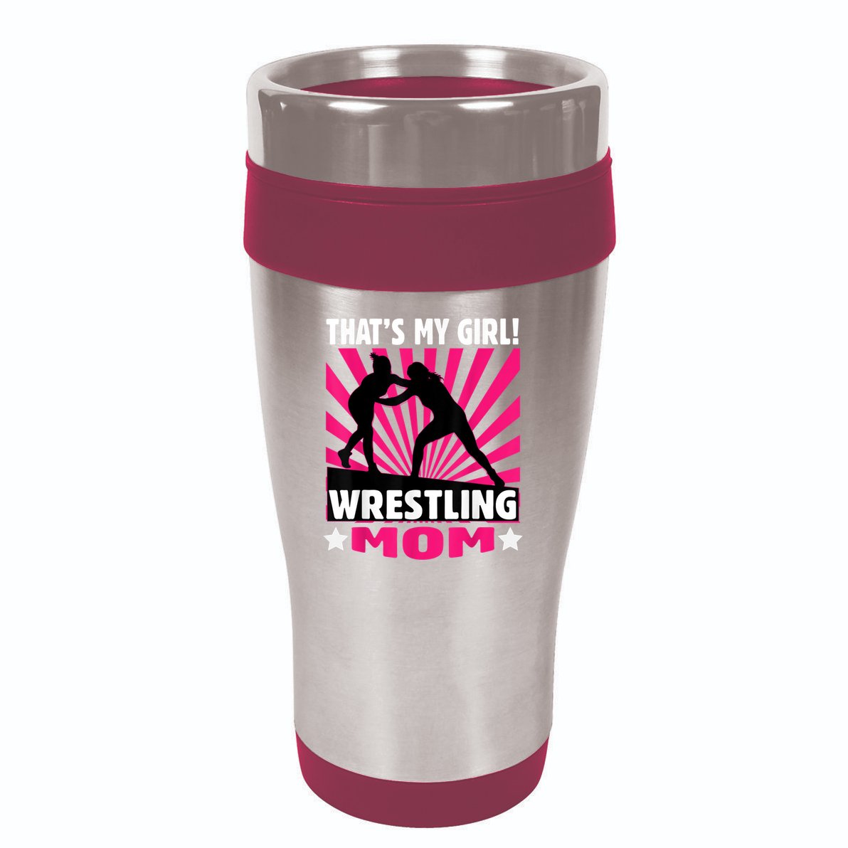 That's My Girl Girls Wrestling Wrestling Mom 16oz Travel Tumbler