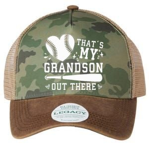 ThatS My Grandson Out There Baseball Grandma MotherS Day Legacy Tie Dye Trucker Hat