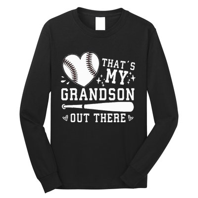 ThatS My Grandson Out There Baseball Grandma MotherS Day Long Sleeve Shirt