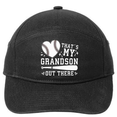 ThatS My Grandson Out There Baseball Grandma MotherS Day 7-Panel Snapback Hat