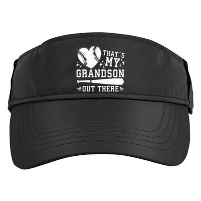 ThatS My Grandson Out There Baseball Grandma MotherS Day Adult Drive Performance Visor