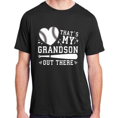 ThatS My Grandson Out There Baseball Grandma MotherS Day Adult ChromaSoft Performance T-Shirt