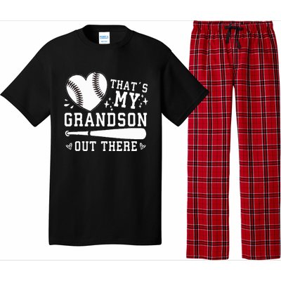 ThatS My Grandson Out There Baseball Grandma MotherS Day Pajama Set