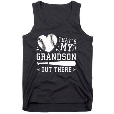 ThatS My Grandson Out There Baseball Grandma MotherS Day Tank Top