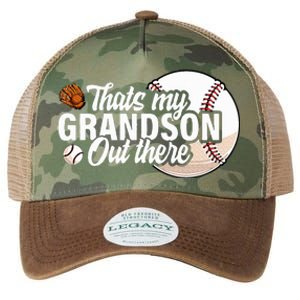 ThatS My Grandson Out There Baseball Grandpa Grandma Legacy Tie Dye Trucker Hat