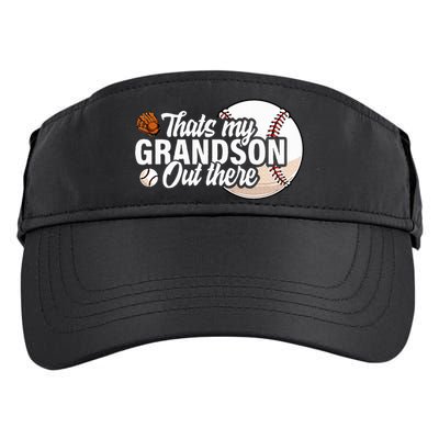 ThatS My Grandson Out There Baseball Grandpa Grandma Adult Drive Performance Visor