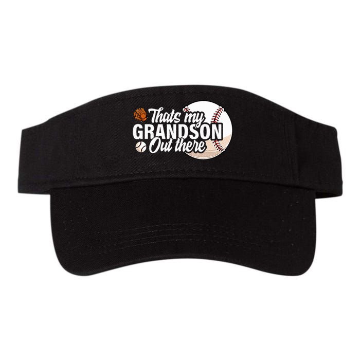 ThatS My Grandson Out There Baseball Grandpa Grandma Valucap Bio-Washed Visor