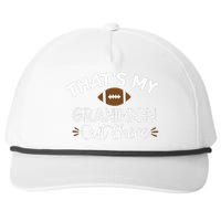 Thats My Grandson Out There Funny Football Grandma Snapback Five-Panel Rope Hat