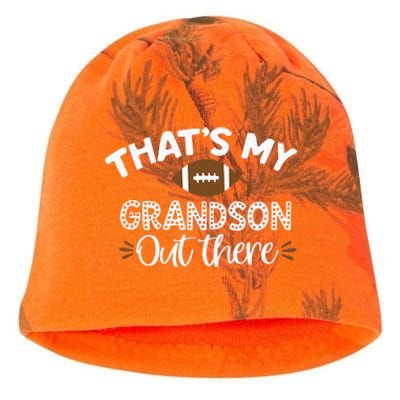 Thats My Grandson Out There Funny Football Grandma Kati - Camo Knit Beanie