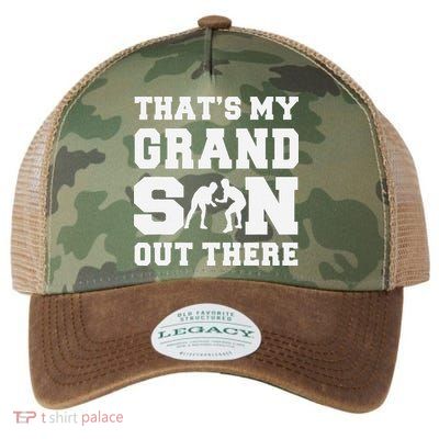 That's My Grandson Out There Wrestling  Legacy Tie Dye Trucker Hat