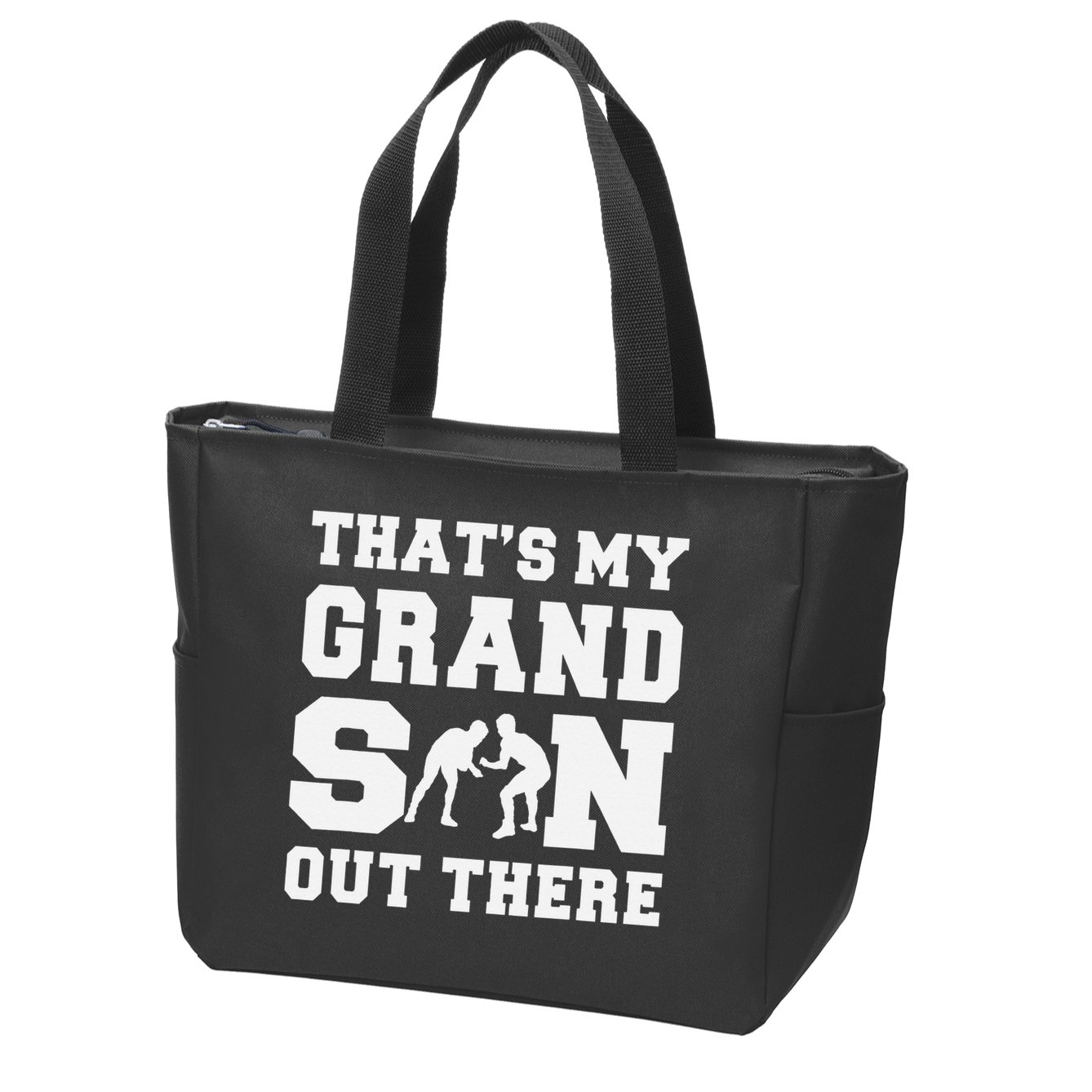 That's My Grandson Out There Wrestling  Zip Tote Bag