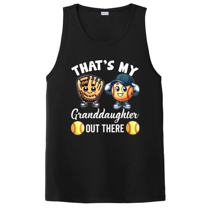 ThatS My Granddaughter Out There Softball Grandpa Grandma PosiCharge Competitor Tank