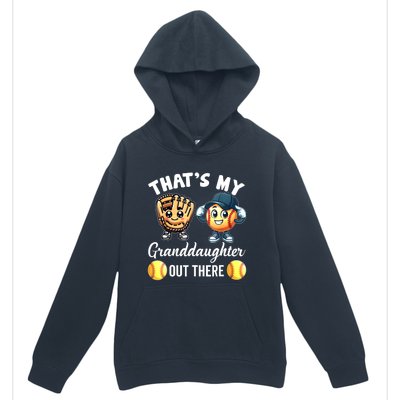 ThatS My Granddaughter Out There Softball Grandpa Grandma Urban Pullover Hoodie